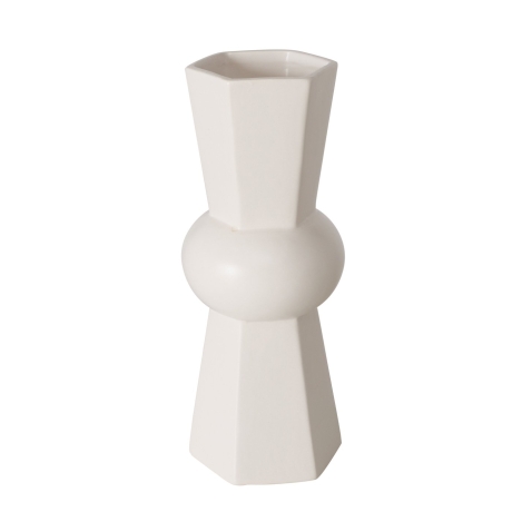 WHITE VASE 25 cm